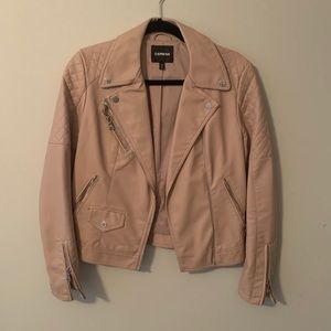 Express Pale Pink Leather Jacket